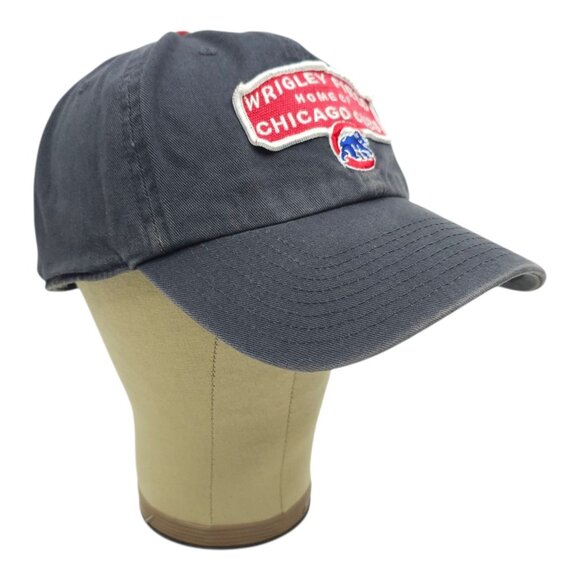 47 Brand Wrigley Field Chicago Cubs Patch Strapback Cap Trucker MLB Baseball Hat - Picture 3 of 14
